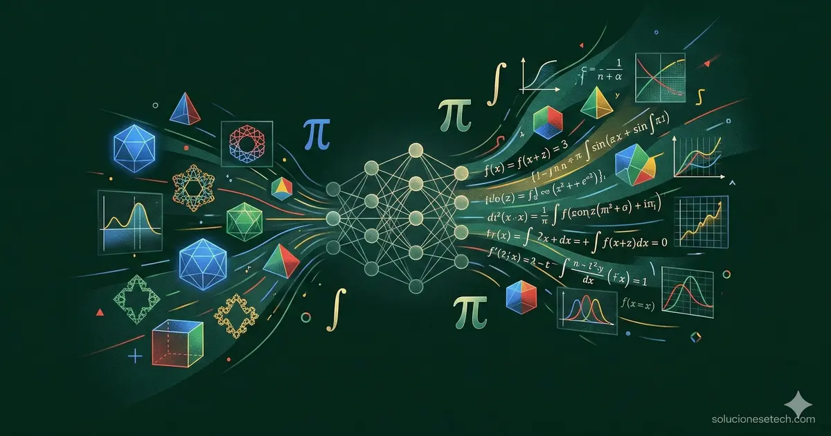 Representacion abstracta de inteligencia artificial resolviendo problemas matematicos avanzados